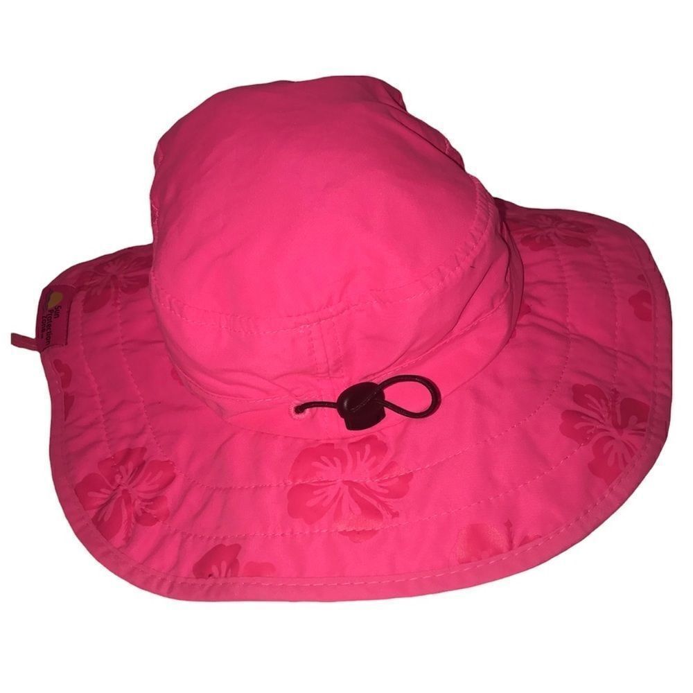 Sun Protection Zone Neon Coral Pink Summer Fishing Hat